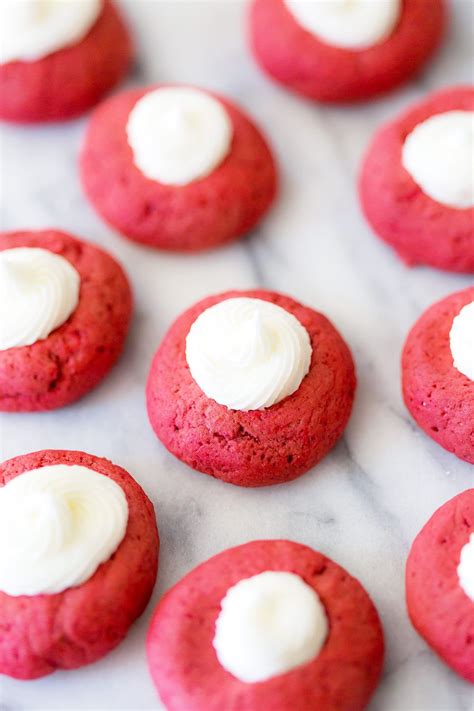 Red Velvet Thumbprint Cookies Thumbprint Cookies Xmas