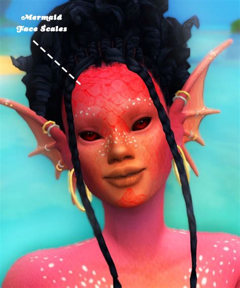 Mermaid Face Scales Sims 4 Mermaid Sims 4 Mermaid Cc Sims 4 Fantasy