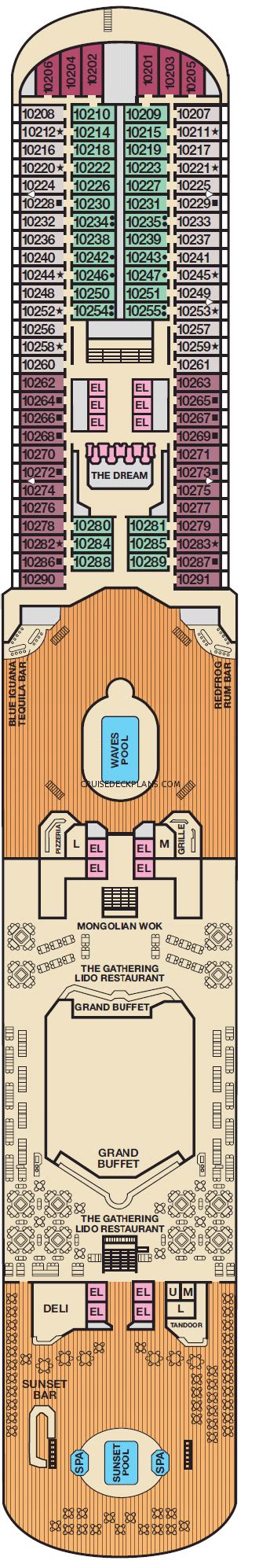 Carnival Dream Lido Deck Plan