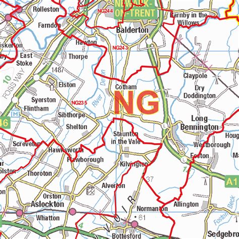 Nottingham Area Map