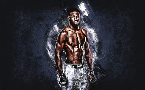Randy Brown Ufc Mma American Fighter Blue Stone Background