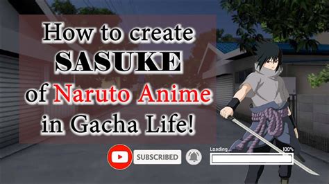 How To Create Uchiha Sasuke In Gacha Life Naruto Shippuden Anime