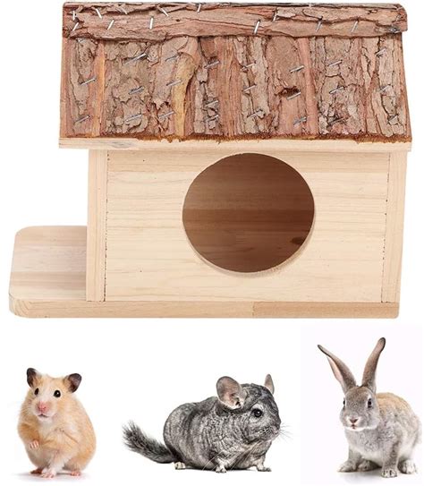 Wooden Hamster House Large Hamster Nest Safe For Pets