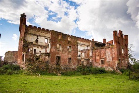 Ruins Of Prussian Castle Shaaken In Nekrasovo Kaliningrad Region Stock