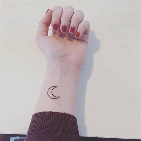 Crescent Moon Tattoo Wrist Moon Tattoo Wrist Feather Tattoo Quotes