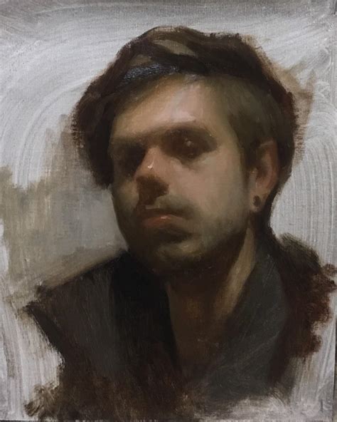 Self Portrait Oil On Canvas 12 X 16” Painting