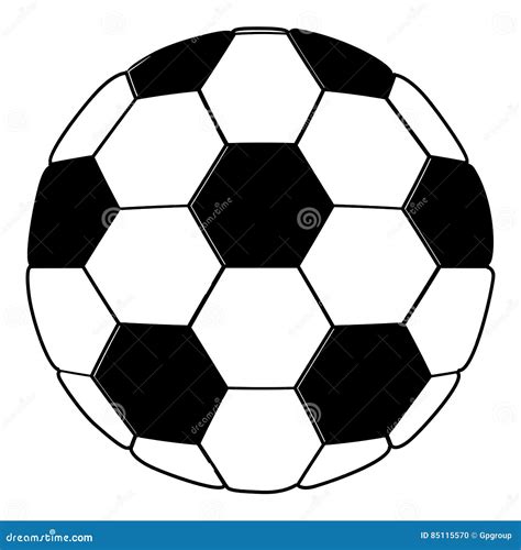 Black Silhouette Color With Soccer Ball Stock Vector Illustration Of