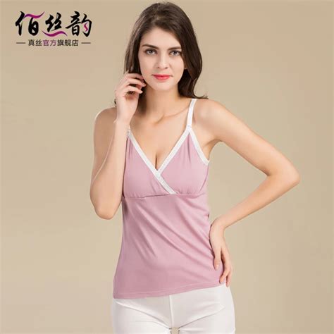 100 Silk Silk Dress Sexy Lady Deep V Collar Silk Camisole Shirt In Camisoles And Tanks From