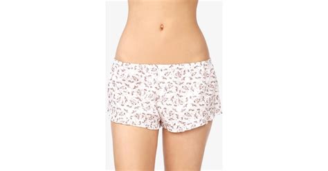 Lyst Forever Ruffled Floral Pj Shorts In Natural