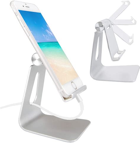 Cell Phone Stand Holder Adjustable For Desk Office Desktop Aluminum