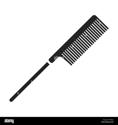 Hair Comb Icon In Black Style Isolated On White Background