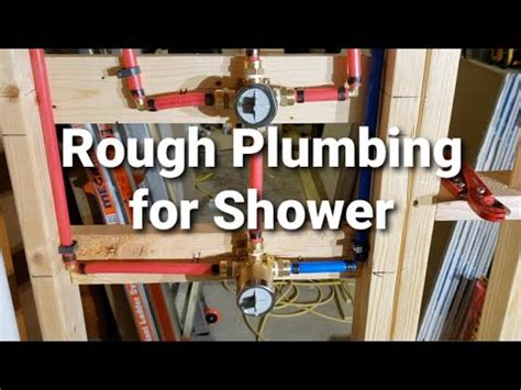 Pex Plumbing How To Rough In Plumbing Supply For Shower YouTube