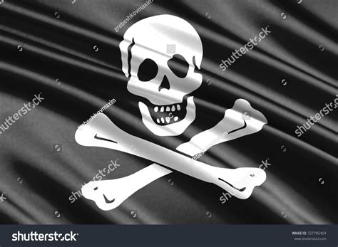 Waving Pirate Flag Stock Illustration 727785454 Shutterstock