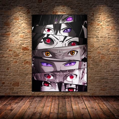 Naruto Poster Japanse Anime Itach Sasuke Kakashi Ogen Art Canvas