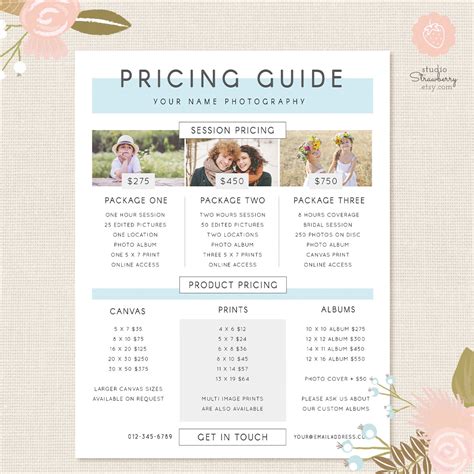 free photography pricing guide template of price list template graphy hot sex picture