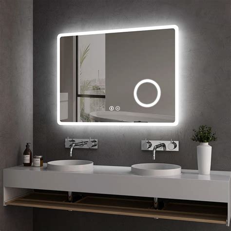 Buy Hausbath Led Bathroom Vanity Mirror Thin Bathroom Wall Mounted Makeup Mirror With Shaver