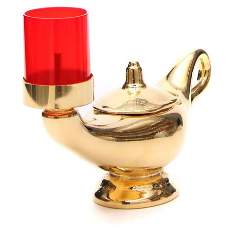 Stock Aladdin Lamp Gold Plated With Red Light Online Sales On