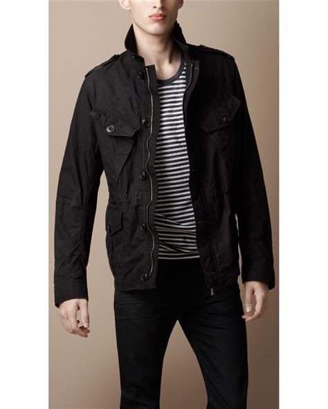 Burberry Brit Heritage Cotton Field Jacket In Black For Men Lyst