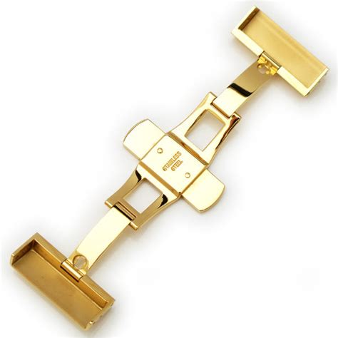 20mm 22mm 24mm Deployment Buckle Clasp Ip Gold Stainless Steel Wi