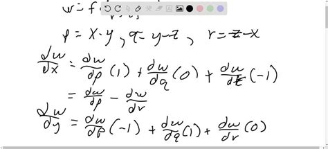 solved let f be a differentiable function of three variables and sup pose that w f x y y z z