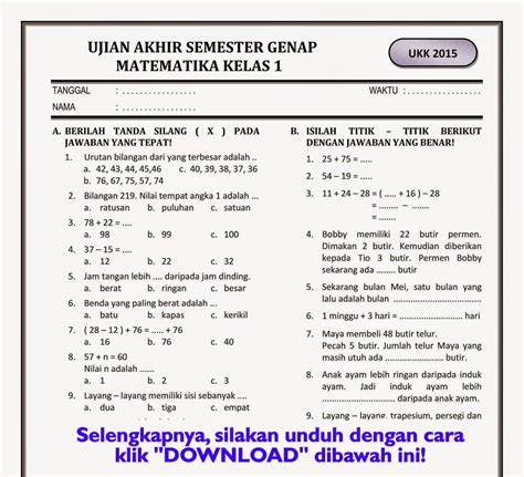 Materi Mtk Kelas 5 Semester 1 Kurikulum 2013 Homecare24