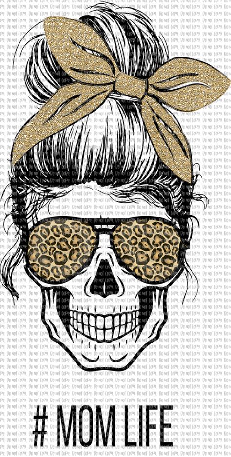 mom life skull png png image collection