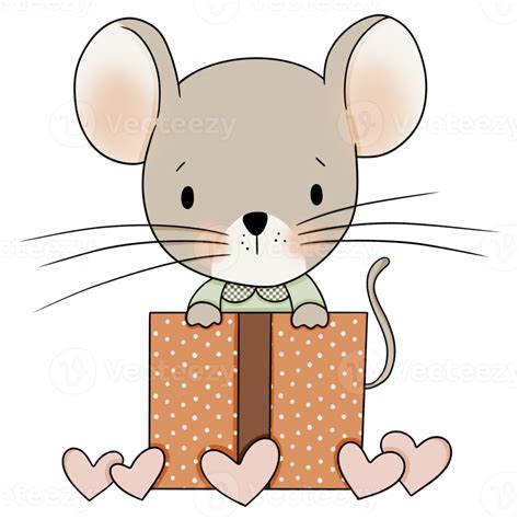 Cute Mouse Cartoon Design Character 9366563 Png