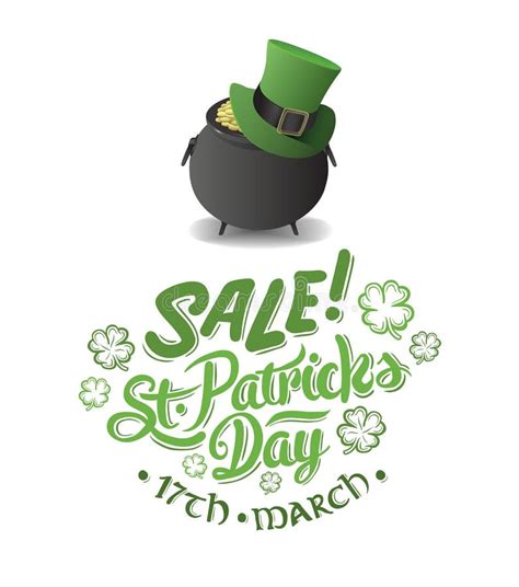 St Patricks Day Sale Advertisement Vector Stock Vector Illustration
