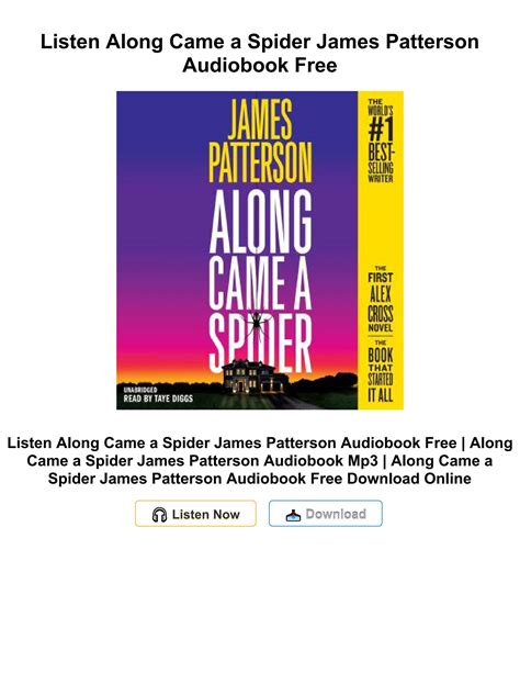 Listen Along Came A Spider James Patterson Audiobook Free By Saraandie