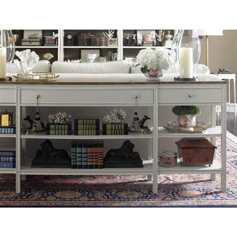 This modern console with one soft close drawer and stepped up detail around each leg is wrapped in fine saguran raffia, hand. Stanley Charleston Regency Console Table & Reviews | Wayfair