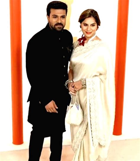 Oscars 2023 Ram Charan Wife Upasana Light Up The Mood With Their Attires
