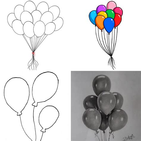 25 Easy Balloon Drawing Ideas How To Draw Balloons