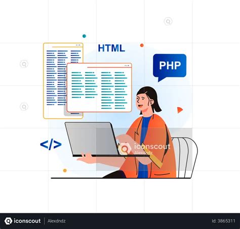 Best Female Web Developer Illustration Download In Png And Vector Format