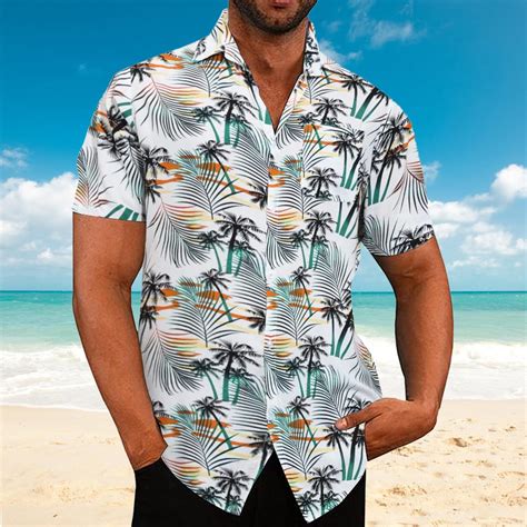 Buy Them Safely Fashion Outfit Mens Beach Hawaiian Tropical Caribbean