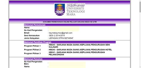 I would really like to share with you guys about this course. Spice of My Life: Kemaskini Permohonan UiTM untuk second ...