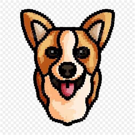 Pixel Art Corgi Cabeza Perro Lindo Png Arte De Pixel Corgi Cabeza
