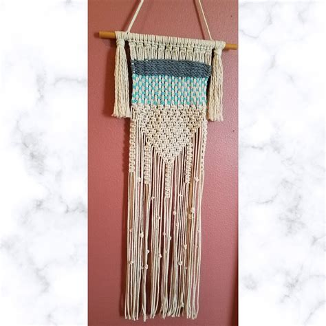 Wall Hanging Macrame W Removable Tassels Free T Wall Etsy