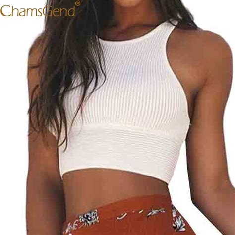 Chamsgend Shirt Newly Design Women Sexy Skinny Tight White Crop Top Hot