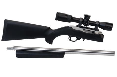 Ruger 1022 Takedown W Bull Barrel And Hogue Overmold Stock