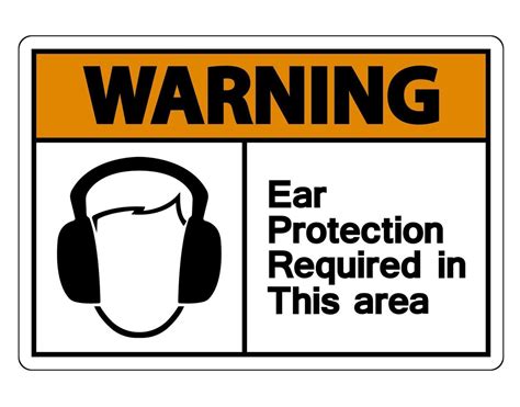 Warning Ear Protection Required In This Area Symbol Sign 2315867 Vector