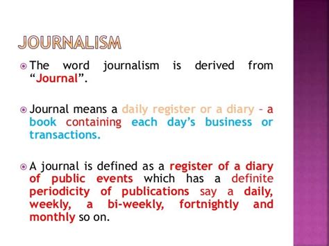 Basics Of Journalism