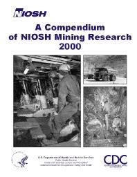 Cdc Mining A Compendium Of Niosh Mining Research Niosh