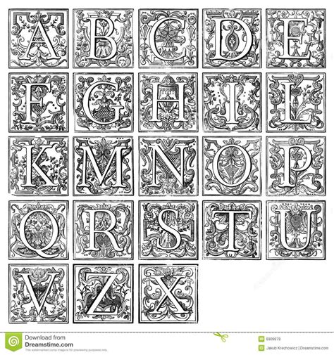 Illuminated Letters Coloring Pages Free 2023