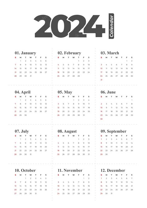 Premium Vector 2024 Calendar Template Editable Vector