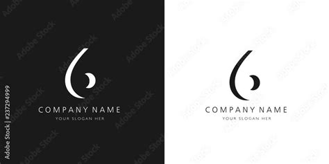 6 Logo Numbers Modern Black And White Design Stock Vector Adobe Stock