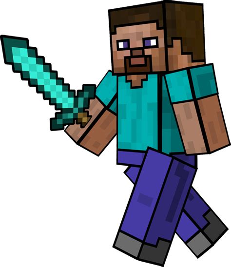 So as it relates to defensive goals, i've collated a bunch of the best armor mods available for minecraft. Clip Free Minecraft Steve Clipart - Minecraft Steve With A ...