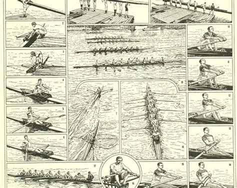 Rowing Poster 1936 Vintage Rowing Print Rowing Art Vintage Etsy