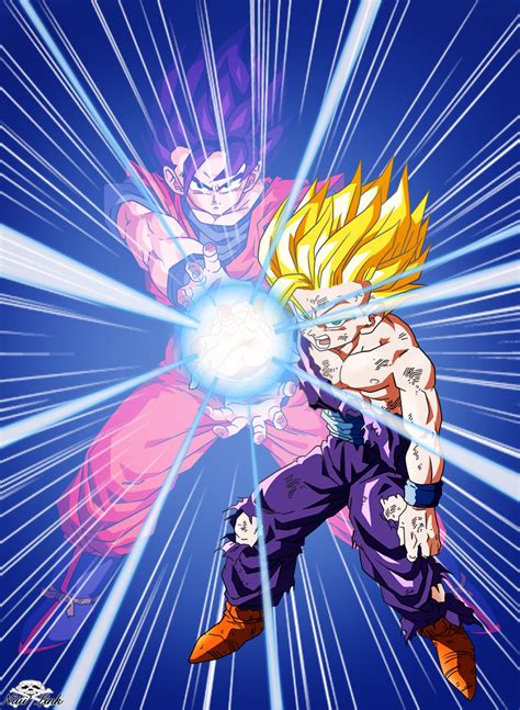 Techniques → offensive techniques → energy waves. Kamehameha Father and Son by Niiii-Link on DeviantArt