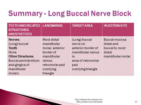 Dental Notes Long Buccal Nerve Block Notes