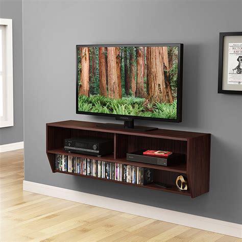 Fitueyes Wall Mounted Media Console Tv Stand For 32 45 Up To 55 Inch
